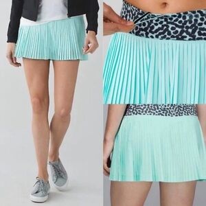 Lululemon Pleat To Street Skirt II Tranquil Blue/Ace Spot 4 retro pickleball